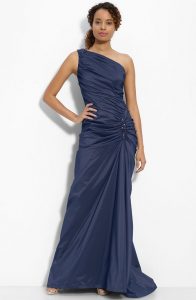 Blue Taffeta Gown