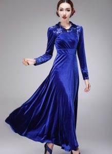 Blue Velvet Gown