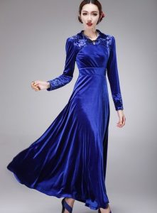 Blue Velvet Gown