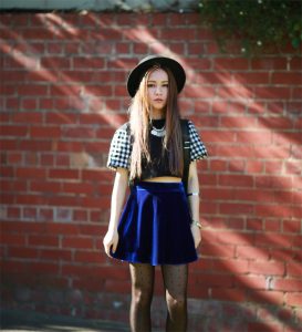 Blue Velvet Skirt