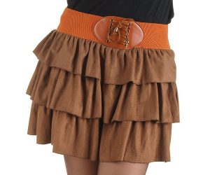 Brown Ruffle Skirt