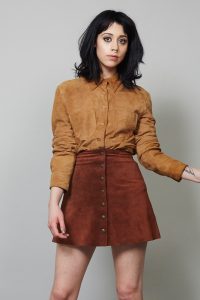 Brown Suede Skirt