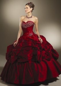 Burgundy Ball Gowns