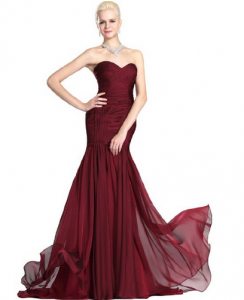 Burgundy Evening Gown