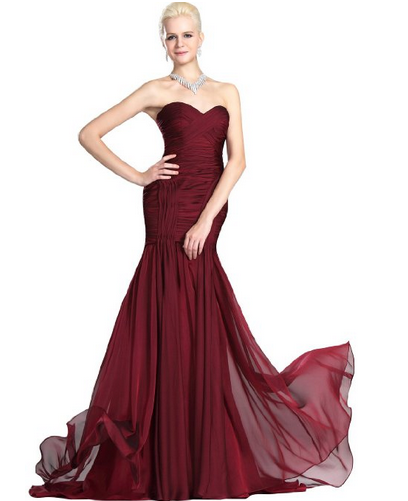 Burgundy Gown | DressedUpGirl.com