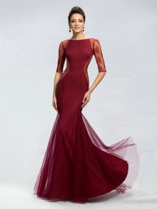 Burgundy Mermaid Gown