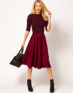 Burgundy Skirt