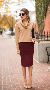 Burgundy Skirt Pictures