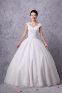 Cap Sleeve Ball Gown