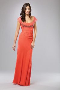 Cap Sleeve Evening Gown