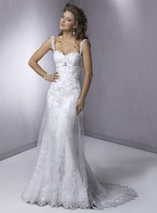 Cap Sleeve Wedding Gown