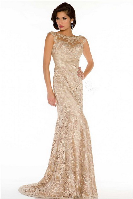champagne color evening gown
