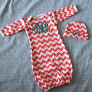Chevron Infant Gowns