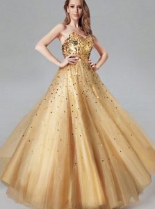 Elegant Ball Gowns Gold