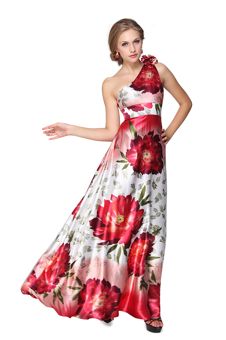 floral evening gowns with sleeves