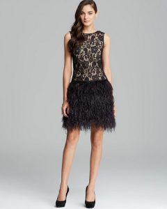 Feather Skirt Black