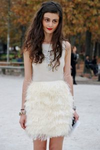 Feather Skirt White