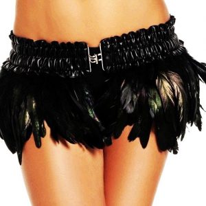 Feathered Mini Skirt