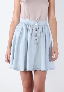 Flared Denim Skirt