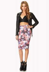 Floral Bodycon Skirt