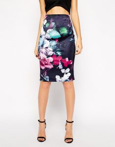 Floral Bodycon Skirt