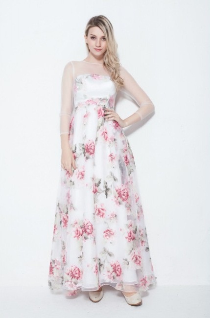 simple floral gowns