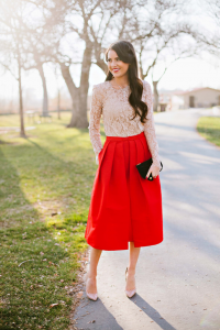 Full Red Skirt