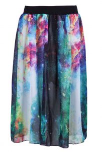 Galaxy Print Skirt