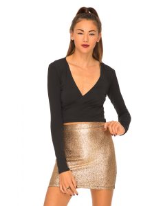 Gold Bodycon Skirt