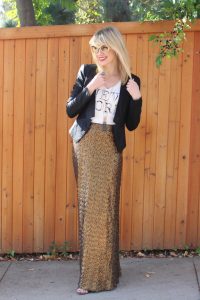 Gold Maxi Skirt