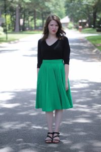 Green Circle Skirt