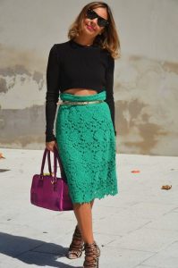 Green Lace Skirt