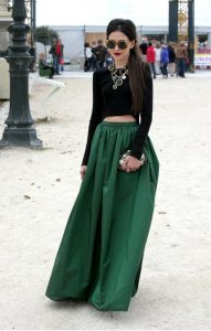 Green Long Skirt