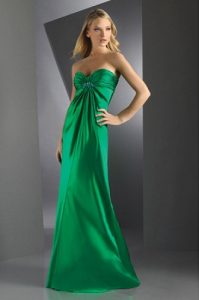 Green Satin Gown