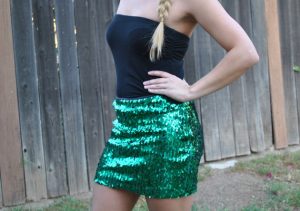 Green Sequin Skirt