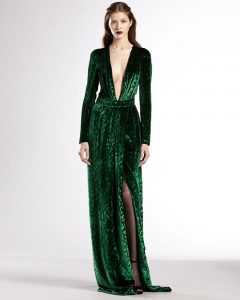 Green Velvet Gown