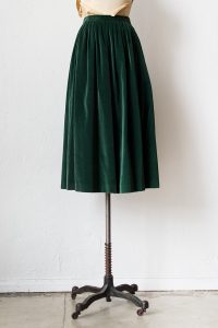 Green Velvet Skirt