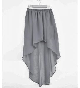 Grey Chiffon Skirt