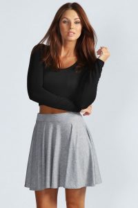 Grey Skater Skirt