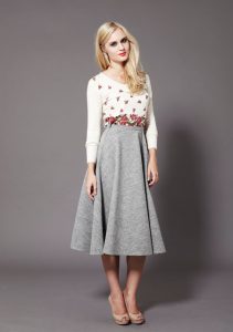 Grey Wool Skirt