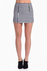 Houndstooth Mini Skirt