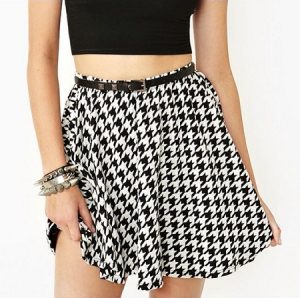 Houndstooth Skater Skirt