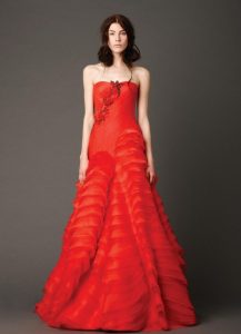 Images of Red Bridal Gowns