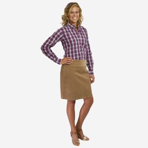 Khaki Corduroy Skirt