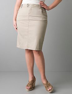 Khaki Skirt Plus Size