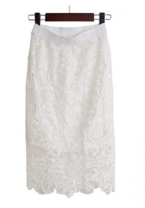 Lace White Skirt
