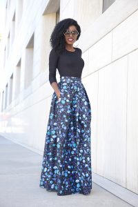 Long Floral Skirts