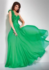 Long Green Gown