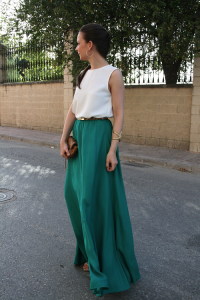 Long Green Skirt