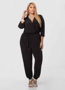 Long Sleeve Plus Size Jumpsuit